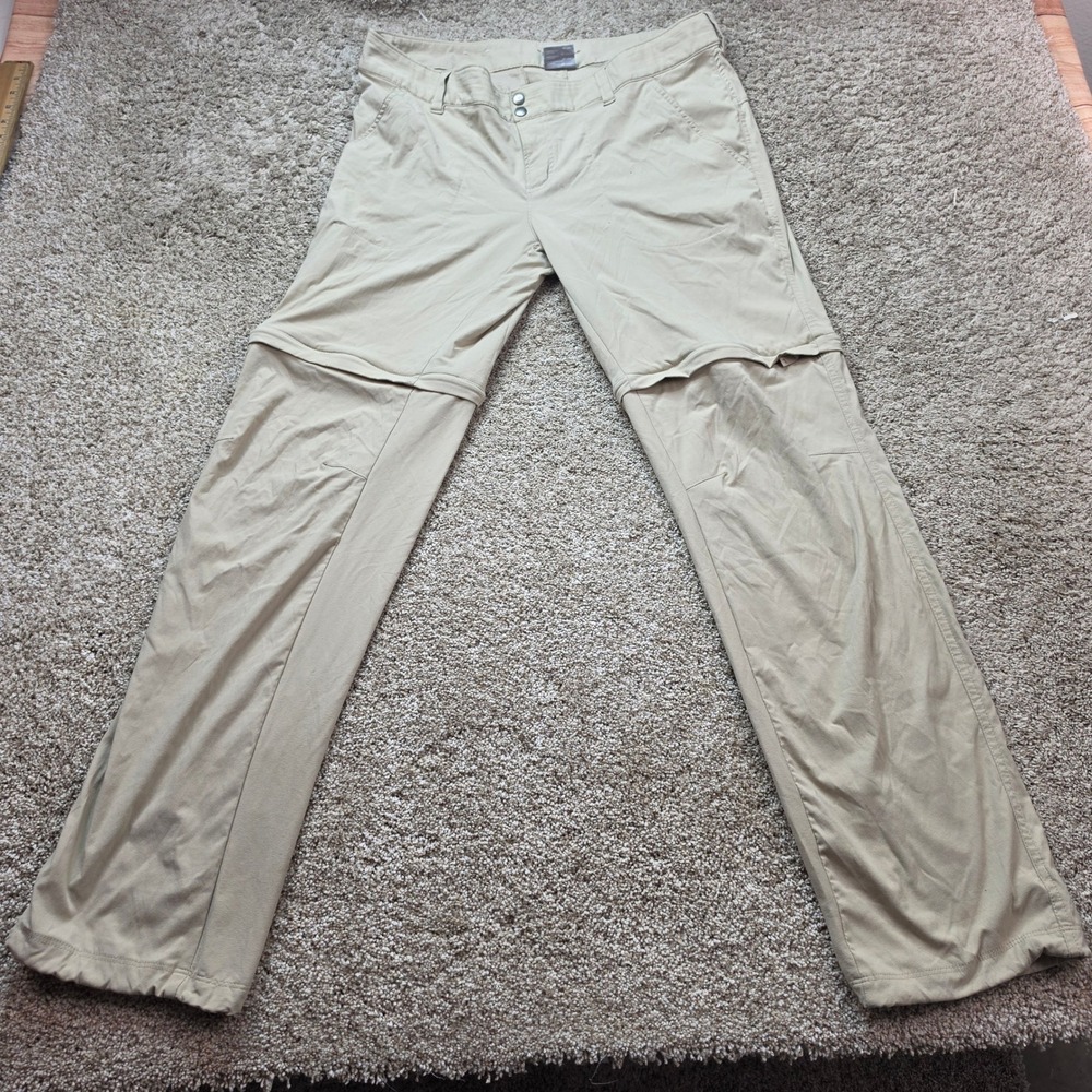 Columbia Omni-Shield Convertible Pants Women 16 Long Beige Outdoor Hiking Casual